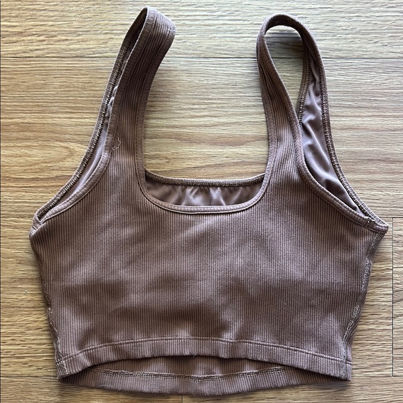 Aerie Brown Racerback Sports Bra - Picture 3 of 4